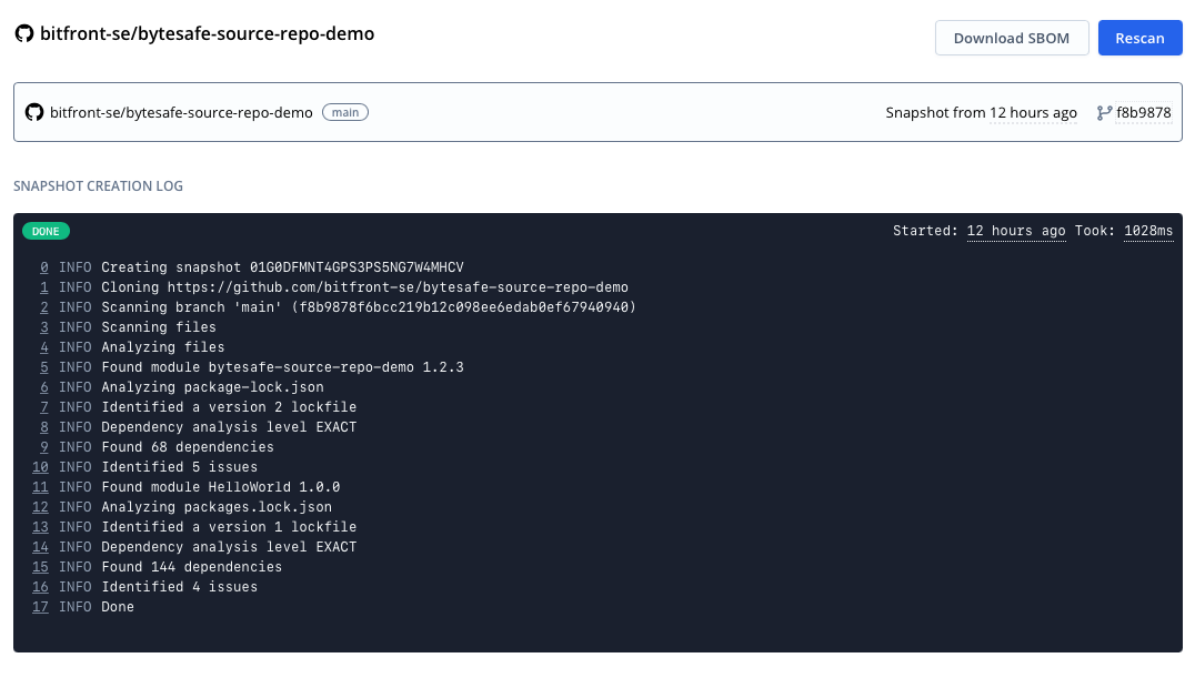 Identify multiple different modules in a single Git repository