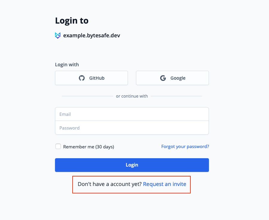 requesting invite to Bytesafe